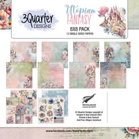 3 Quarter Designs Paper Pack 8" x 8" - Utopian Fantasy