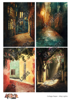 5 Crazy Ladies Collage Paper - Alley Lights
