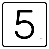 5 Crazy Ladies Journal Stickers - White Scrabble Tiles