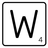 5 Crazy Ladies Journal Stickers - White Scrabble Tiles