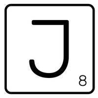 5 Crazy Ladies Journal Stickers - White Scrabble Tiles