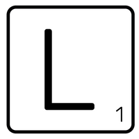 5 Crazy Ladies Journal Stickers - White Scrabble Tiles