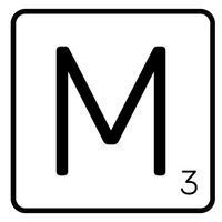 5 Crazy Ladies Journal Stickers - White Scrabble Tiles