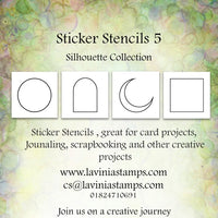 Lavinia Sticker Stencils 5 - Moon, Arch, Square, Circle