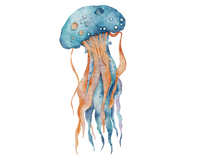 5 Crazy Ladies Journal Stickers - Underwater Wonders