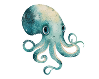 5 Crazy Ladies Journal Stickers - Underwater Wonders