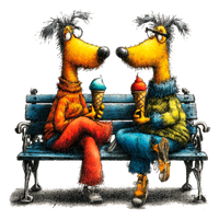 5 Crazy Ladies Stickers - Doggie Best Friends