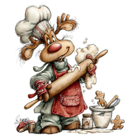 5 Crazy Ladies Stickers - Christmas Reindeer