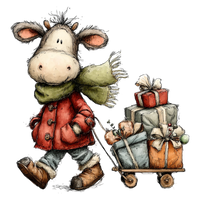 5 Crazy Ladies Stickers - Christmas Reindeer