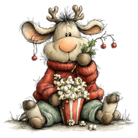 5 Crazy Ladies Stickers - Christmas Reindeer