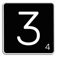 5 Crazy Ladies Journal Stickers - Black Scrabble Tiles