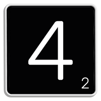 5 Crazy Ladies Journal Stickers - Black Scrabble Tiles