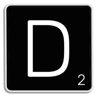 5 Crazy Ladies Journal Stickers - Black Scrabble Tiles