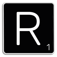 5 Crazy Ladies Journal Stickers - Black Scrabble Tiles