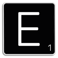 5 Crazy Ladies Journal Stickers - Black Scrabble Tiles