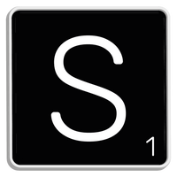 5 Crazy Ladies Journal Stickers - Black Scrabble Tiles