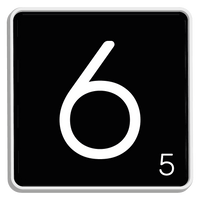 5 Crazy Ladies Journal Stickers - Black Scrabble Tiles