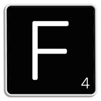 5 Crazy Ladies Journal Stickers - Black Scrabble Tiles