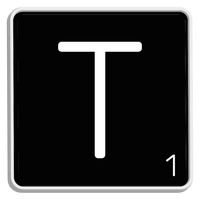 5 Crazy Ladies Journal Stickers - Black Scrabble Tiles