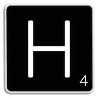 5 Crazy Ladies Journal Stickers - Black Scrabble Tiles