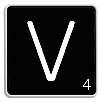 5 Crazy Ladies Journal Stickers - Black Scrabble Tiles