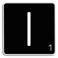 5 Crazy Ladies Journal Stickers - Black Scrabble Tiles