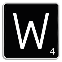 5 Crazy Ladies Journal Stickers - Black Scrabble Tiles