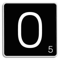 5 Crazy Ladies Journal Stickers - Black Scrabble Tiles