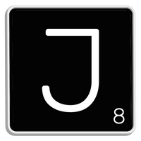 5 Crazy Ladies Journal Stickers - Black Scrabble Tiles