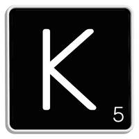 5 Crazy Ladies Journal Stickers - Black Scrabble Tiles