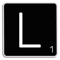 5 Crazy Ladies Journal Stickers - Black Scrabble Tiles