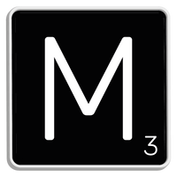 5 Crazy Ladies Journal Stickers - Black Scrabble Tiles