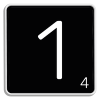 5 Crazy Ladies Journal Stickers - Black Scrabble Tiles