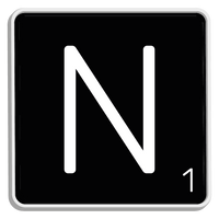 5 Crazy Ladies Journal Stickers - Black Scrabble Tiles