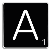 5 Crazy Ladies Journal Stickers - Black Scrabble Tiles