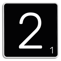 5 Crazy Ladies Journal Stickers - Black Scrabble Tiles