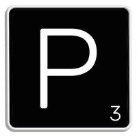 5 Crazy Ladies Journal Stickers - Black Scrabble Tiles