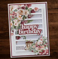 Paper Rose Die Set - Happy Birthday Chunky Layered