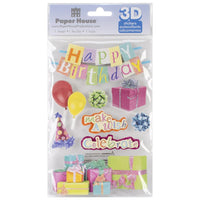 Paper House 3D Stickers - Happy Birthday