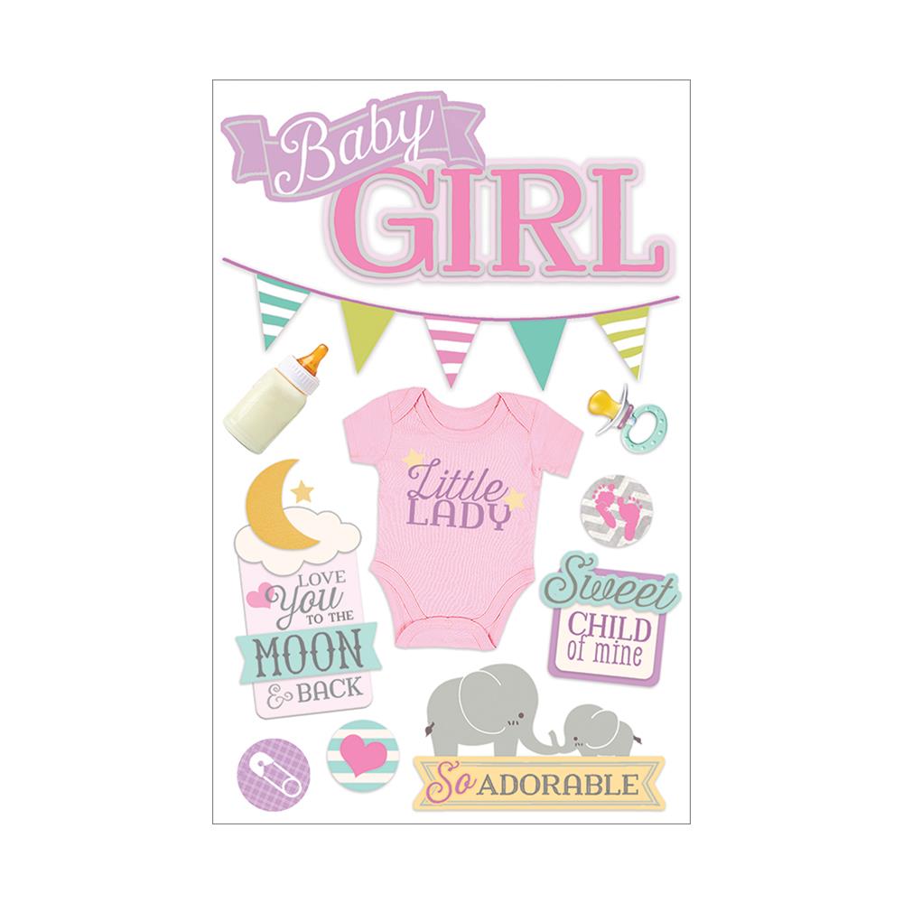 Scrapbook Stickers - 3D Baby Girl - Paper House