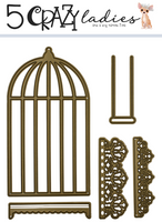 5 Crazy Ladies Die Set - Birdcage Collection: Classic Birdcage