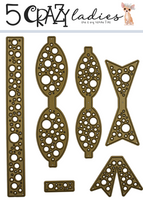 5 Crazy Ladies Die Set - Bow Collection: Spotty