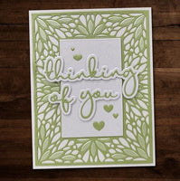 Paper Rose Die Set - Thinking of You Fine Script Layered