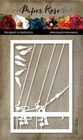 Paper Rose Die - Birds on Powerlines Rectangle Frame