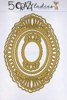 5 Crazy Ladies Die Set -  Regency Oval & Tag Set