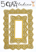 5 Crazy Ladies Die Set - Birdcage Collection: Filigree Set 1 Rectangle