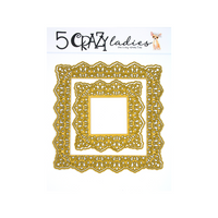 5 Crazy Ladies Die Set - Birdcage Collection: Filigree Set 1 Square