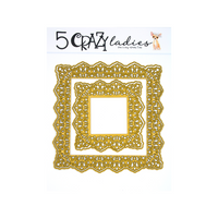 5 Crazy Ladies Die Set - Birdcage Collection: Filigree Set 1 Square
