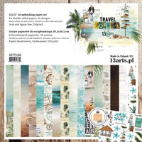 13arts Paper Pack 12" x 12" - Travel Journal