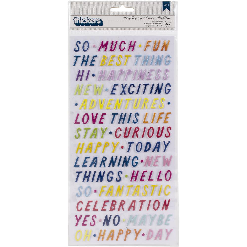 AC Thicker Stickers - Happy Day Phrases